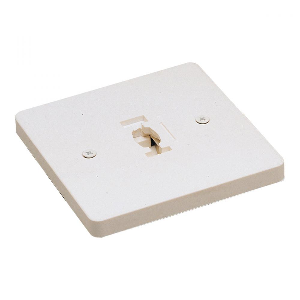 Monopoint Canopy Feed, 1 Circuit Track, Line Voltage, White