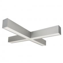 Nora NLUD-X334A/OS - "X" Shaped L-Line LED Indirect/Direct Linear, 6028lm / Selectable CCT, Aluminum finish, with