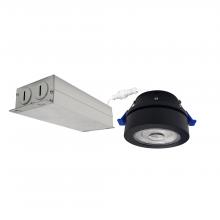 Nora NMW-427B - 4" M-Wave Can-less Adjustable LED Downlight, 2700K, Black finish