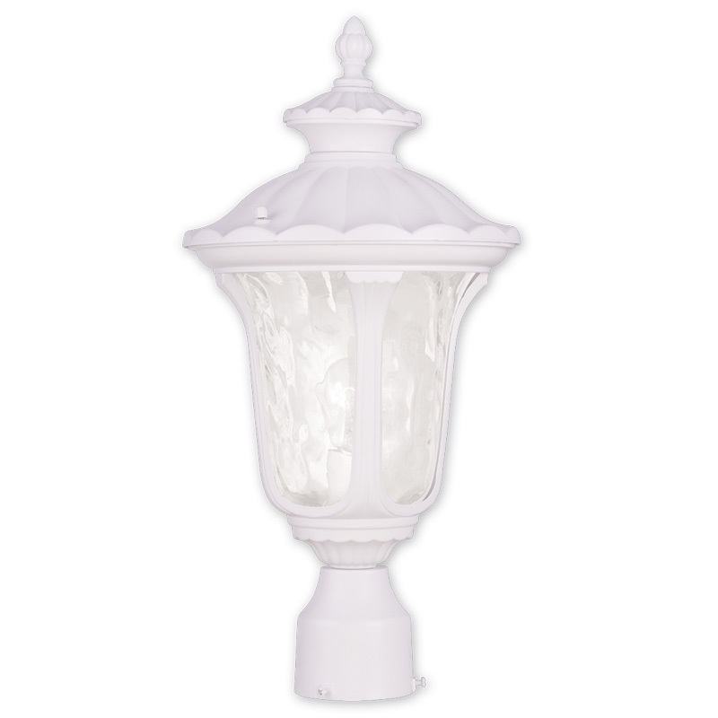 1 Light White Outdoor Post Lantern