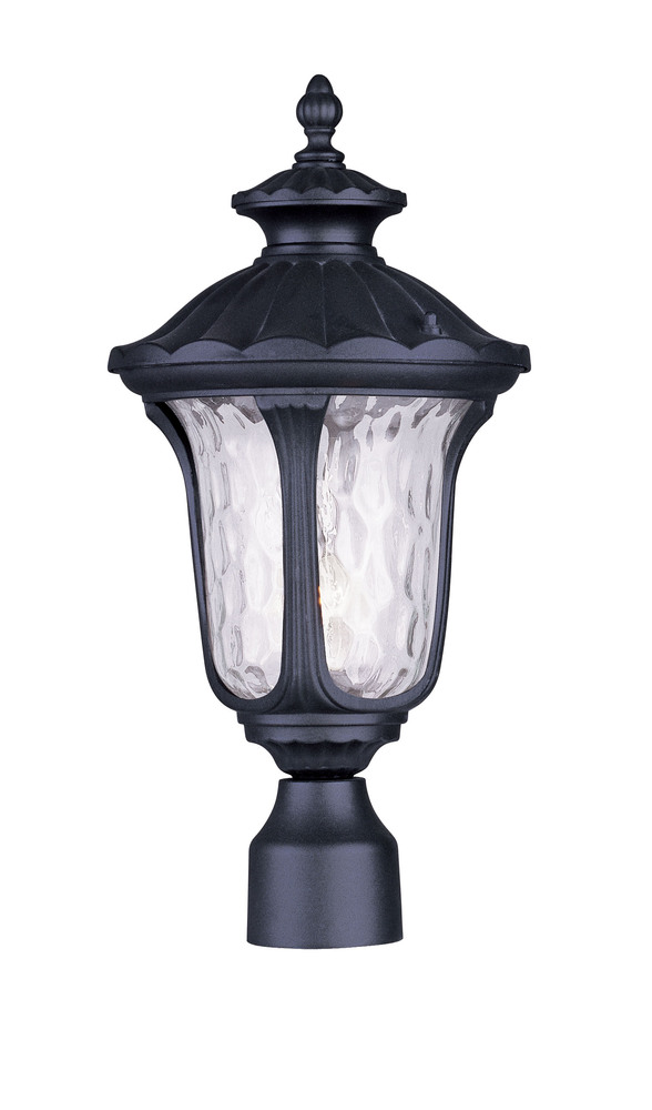 1 Light Black Outdoor Post Lantern