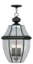 Livex Lighting 2357-04 - 4 Light Black Outdoor Chain Lantern