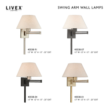 Livex Lighting 40038-91 - 1 Lt Brushed Nickel Swing Arm Wall Lamp