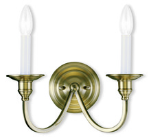 Livex Lighting 5142-01 - 2 Light Antique Brass Wall Sconce