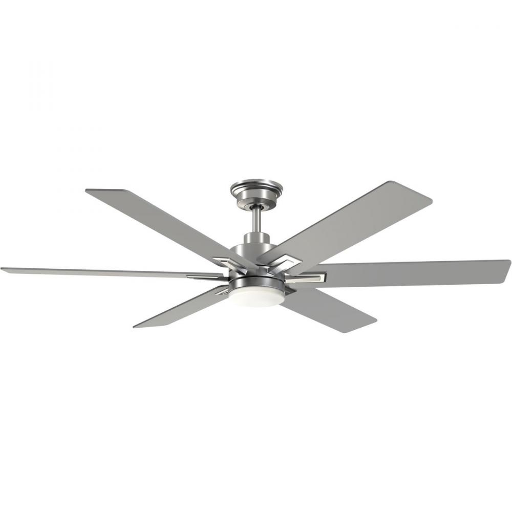 Dallam Collection 60 in. Six-Blade Transitional Ceiling Fan with Integrated CCT-LED Light