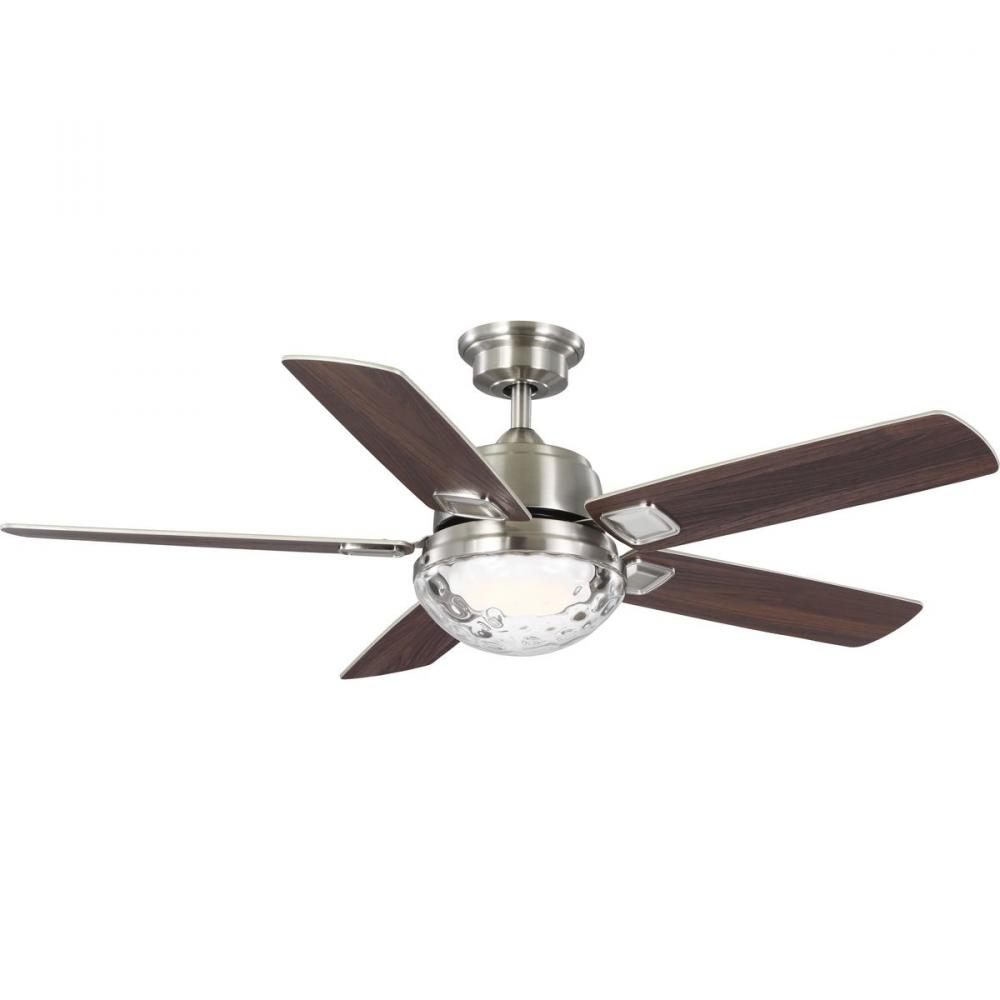 Tompkins Collection 52 in. Five Blade Coastal Ceiling Fan with Integrated CCT-LED Light