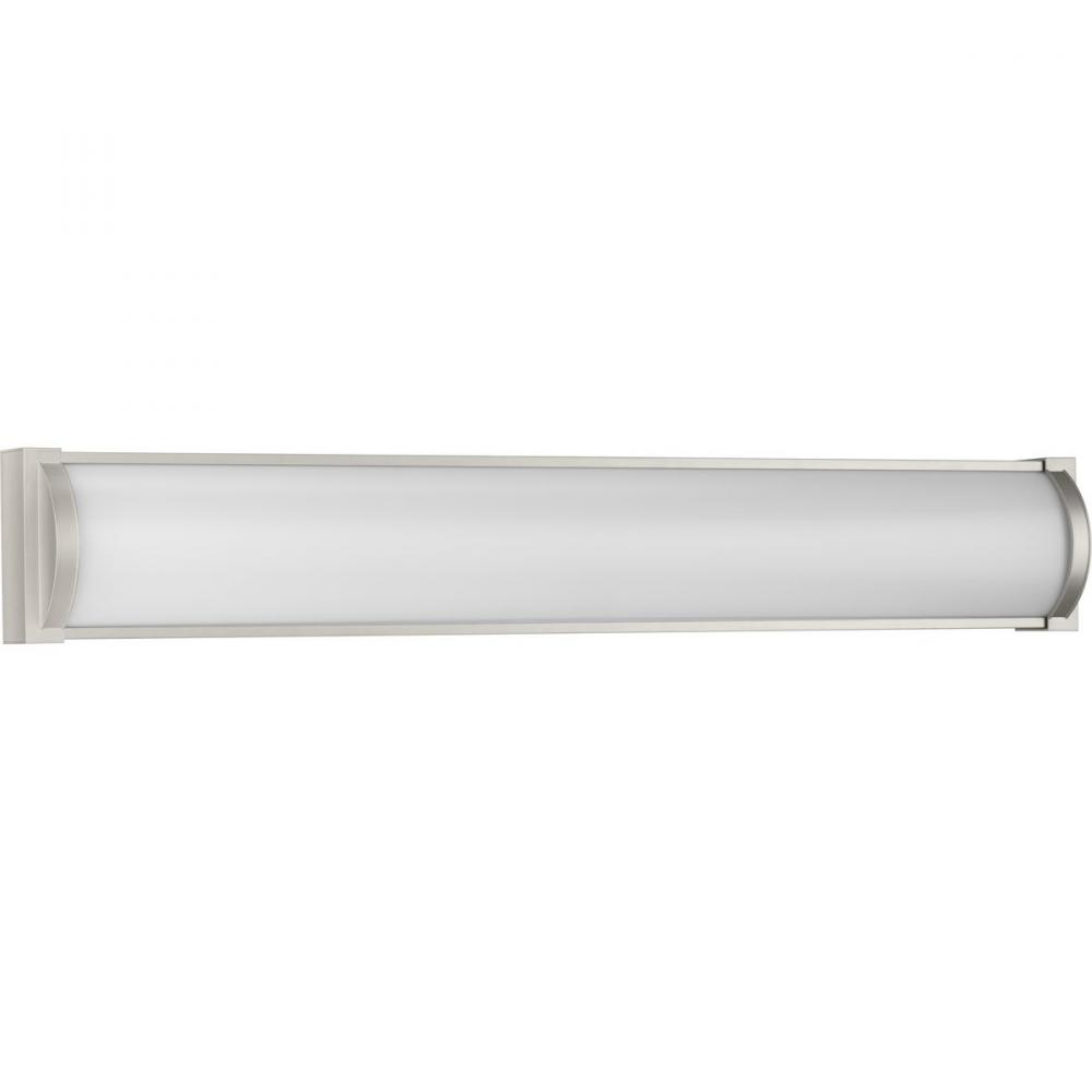Barril Collection 32 in. Brushed Nickel Large Modern Integrated LED Linear Vanity Light