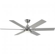 Progress P250103-009-CS - Dallam Collection 60 in. Six-Blade Transitional Ceiling Fan with Integrated CCT-LED Light