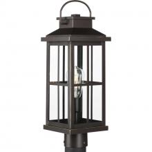 Progress P540095-020 - Williamston Collection One-Light Antique Bronze and Clear Glass Transitional Style Outdoor Post Lant