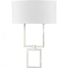 Progress P710054-009-30 - LED Shaded Sconce Collection Brushed Nickel One-Light Square Wall Sconce