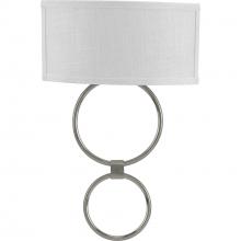 Progress P710058-009-30 - LED Shaded Sconce Collection Brushed Nickel One-Light Circle LED Wall Sconce