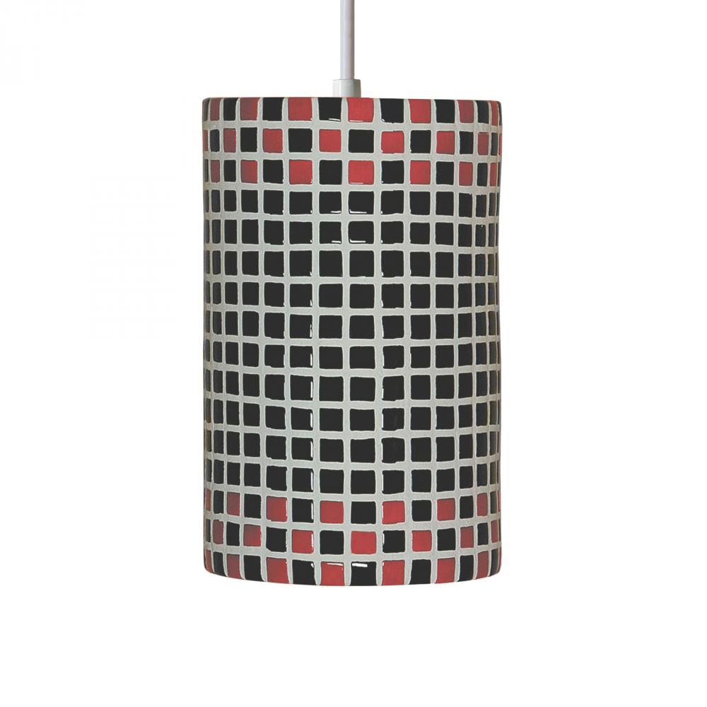 Checkers Pendant Red and Black