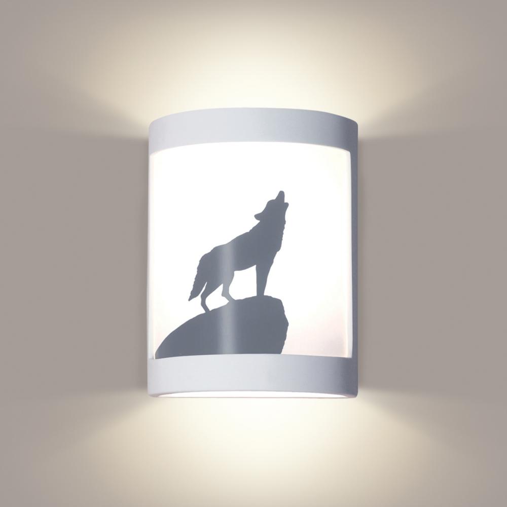 Lone Wolf Wall Sconce: Custom Finish or Color Match (Wet Sealed Top)