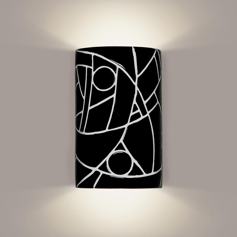 Picasso Wall Sconce Black with LED bulb included