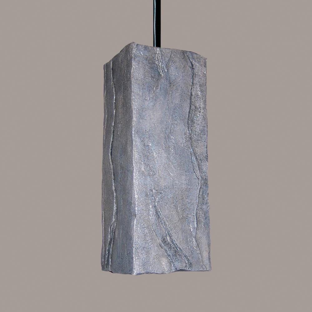 Stone Pendant Grey (White Cord & Canopy)