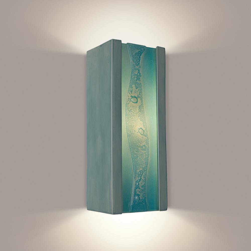 Bubbly Wall Sconce Teal Crackle and Turquoise