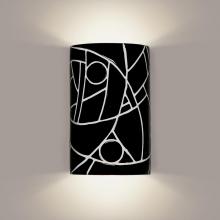 A-19 M20303-BL-1LEDE26 - Picasso Wall Sconce Black with LED bulb included