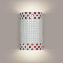 A-19 M20309-RW-1LEDE26 - Checkers Wall Sconce Red and White with LED bulb included