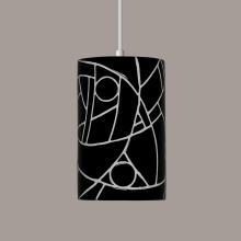 A-19 PM20303-BL-WCC - Picasso Pendant Black (White Cord & Canopy)