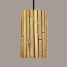 A-19 PN20301-NA-WCC - Bamboo Pendant Natural (White Cord & Canopy)