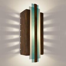 A-19 RE113-BT-TQ - Empire Wall Sconce Butternut and Turquoise