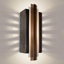 A-19 RE113-GM-RW - Empire Wall Sconce Gunmetal and Rosewood