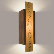 A-19 RE114-BT-CM - Squiggle Wall Sconce Butternut and Caramel