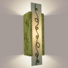 A-19 RE114-PS-CL - Squiggle Wall Sconce Pistachio and Clover