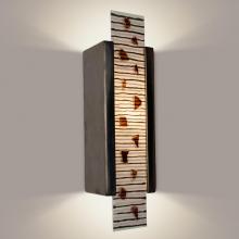 A-19 RE115-GM-MRW - Zen Garden Wall Sconce Gunmetal and Multi Rosewood