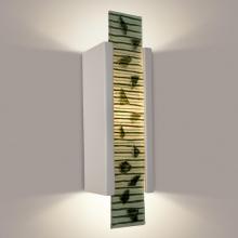 A-19 RE115-WG-MSW - Zen Garden Wall Sconce White Gloss and Multi Seaweed