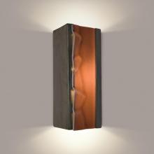 A-19 RE118-GM-RW - River Rock Wall Sconce Gunmetal and Rosewood