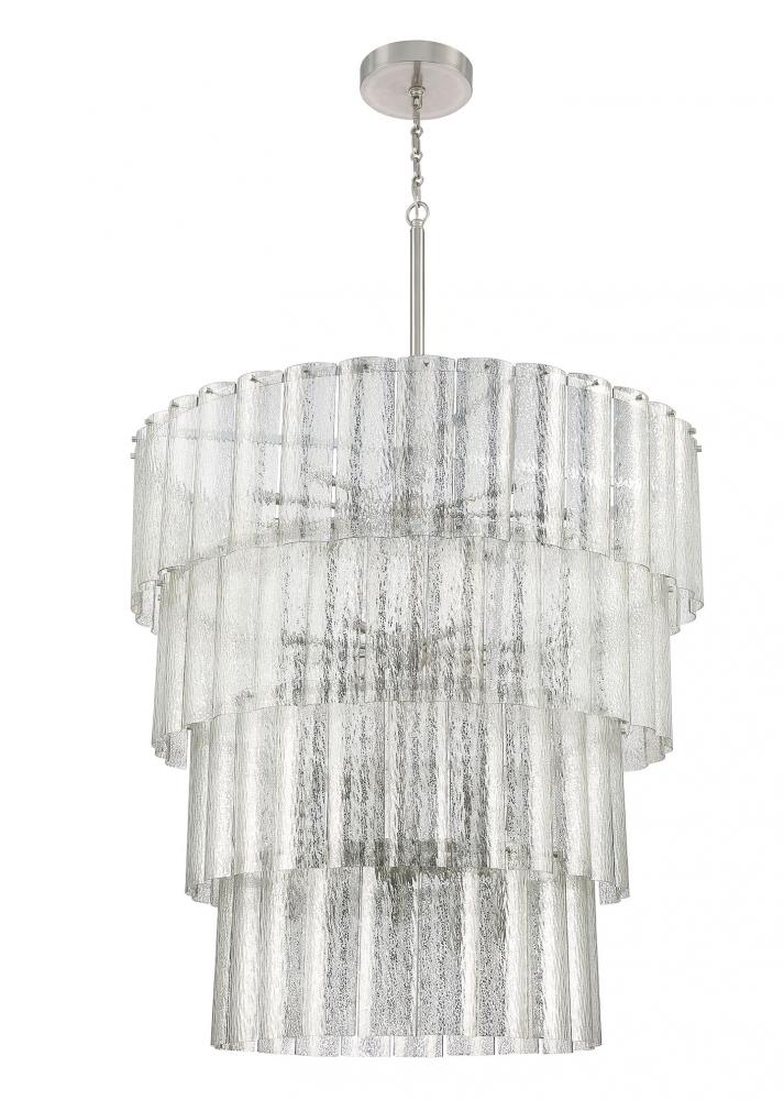 Museo 28 Light Chandelier in Brushed Polished Nickel