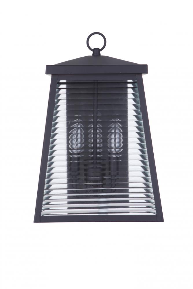 Armstrong 3 Light Large Outdoor Wall Lantern in Midnight