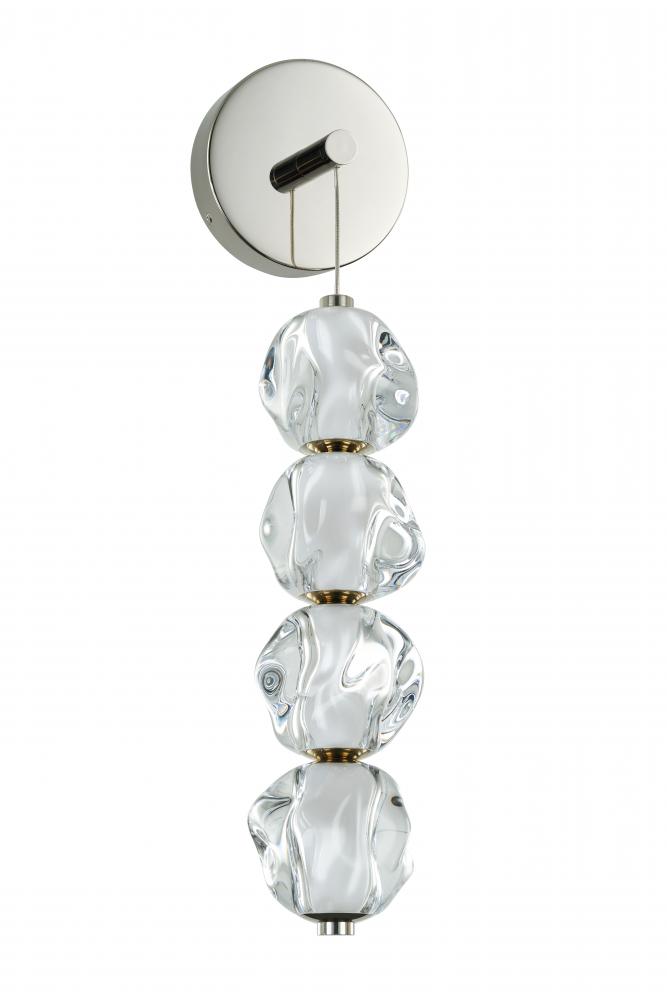 Jackie 4 Light LED Wall Sconce in Polished Nickel