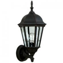 Craftmade Z316-TB - Straight Glass Cast 1 Light Small Outdoor Wall Lantern in Textured Black