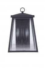 Craftmade ZA4124-MN - Armstrong 3 Light Large Outdoor Wall Lantern in Midnight