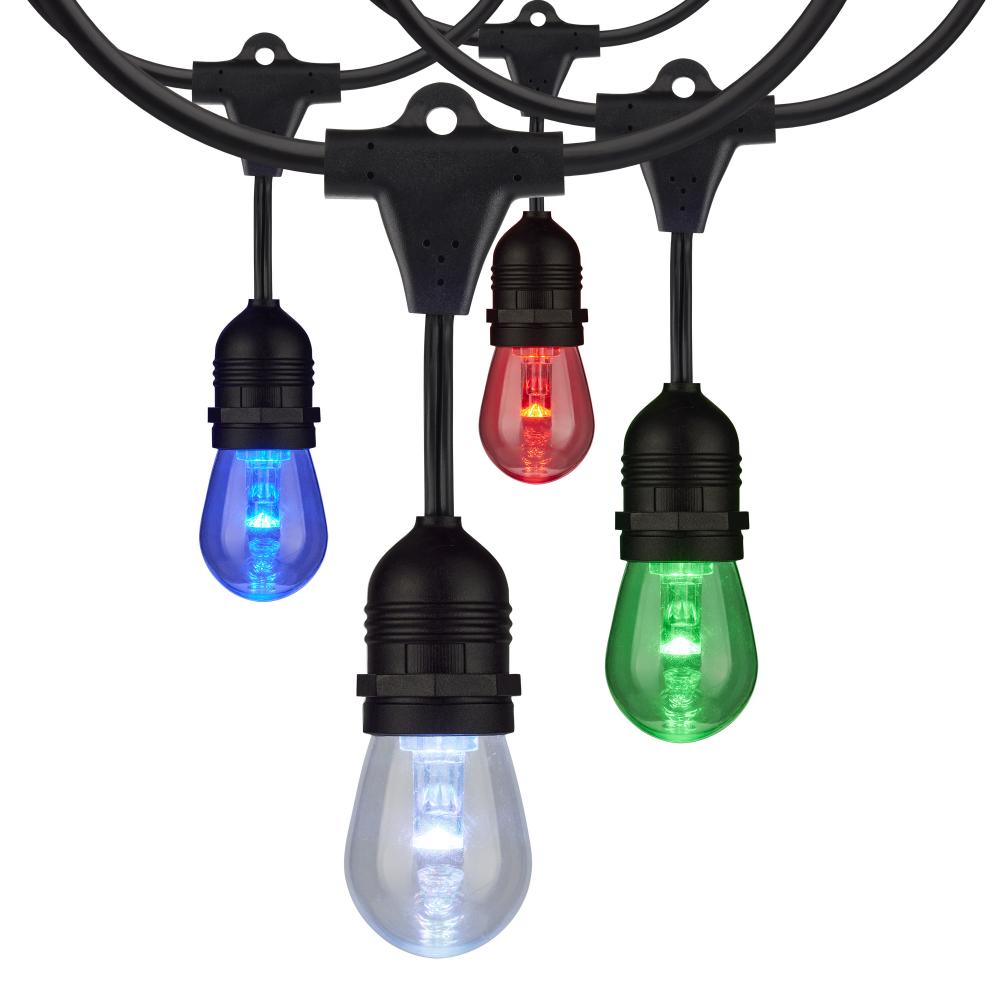 48Ft; 15-S14 Lamp; LED String Light; Starfish IOT; RGBTW