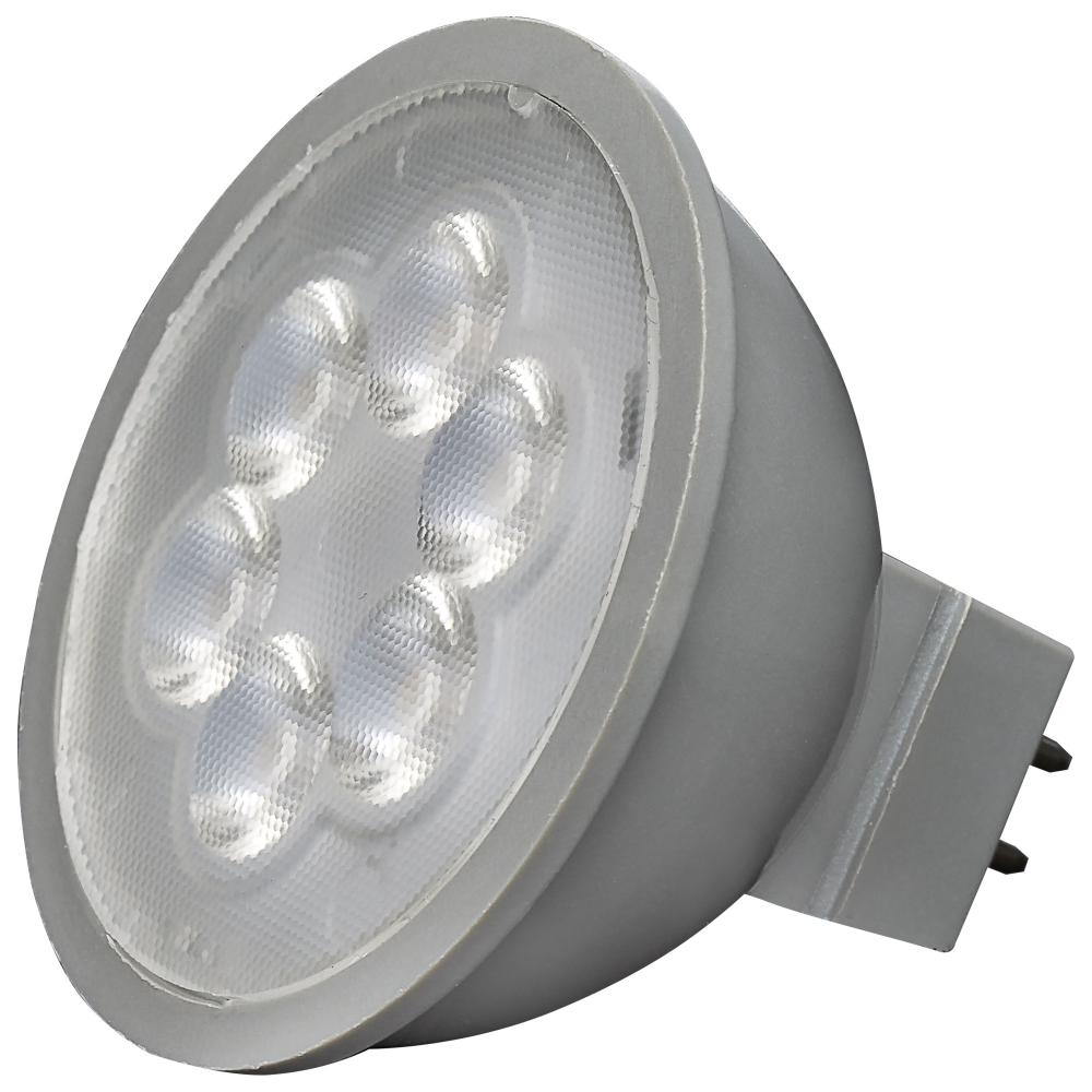 4.5 Watt MR16 LED; Silver Finish; 3000K; GU5.3 Base; 360 Lumens; 12 Volt