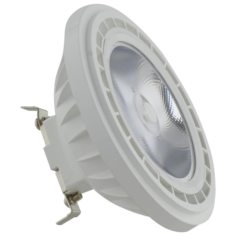 7 Watt; AR111; COB LED; 520 Lumens; G53 Base; 80 CRI; 3000K; 12 Volt; 12 Degree Spotlight Bulb