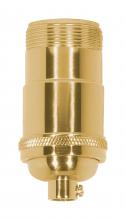 Satco Products Inc. 80/1195 - 3-Way (2 Circuit) Keyless Socket; 1/8 IPS; 4 Piece Stamped Solid Brass; Polished Brass Finish; 660W;