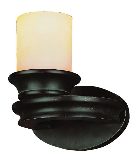 One Light Rubbed Oil Bronze Tea Stain, Heavy Candle Glass Wall Light