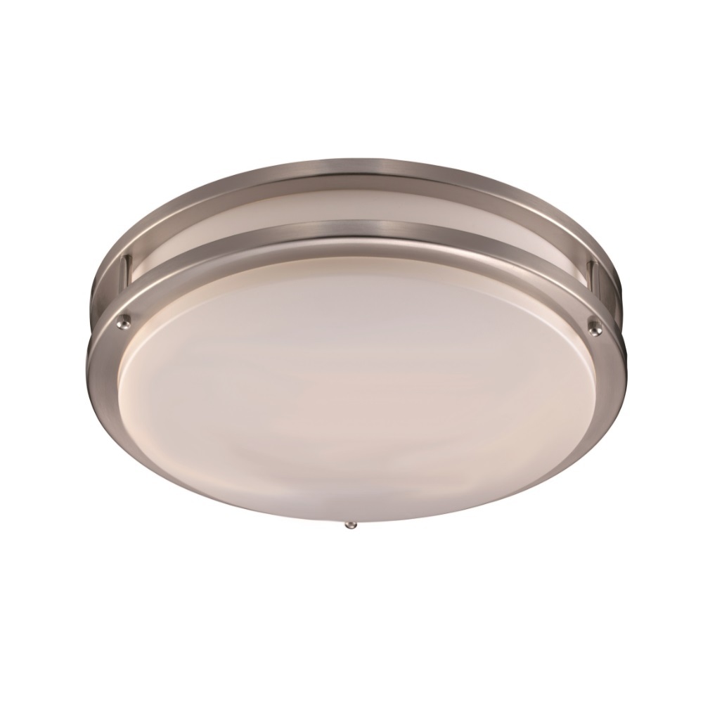 Barnes Collection Round LED, Acrylic and Metal, Flush Mount Indoor Ceiling Light