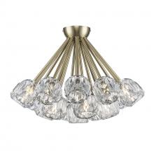 Trans Globe 11739 AG - Crystal Court 19 - Light Semi Flush Mount