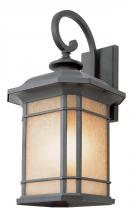 Trans Globe 5822 BK - San Miguel Collection, Craftsman Style, Armed Wall Lantern with Tea Stain Glass Windows