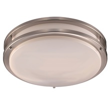 Trans Globe LED-10262 BN - Barnes Collection Round LED, Acrylic and Metal, Flush Mount Indoor Ceiling Light