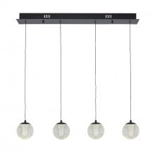 Trans Globe MDN-1634 BK - Sunburst 4 - Light LED Linear Pendant