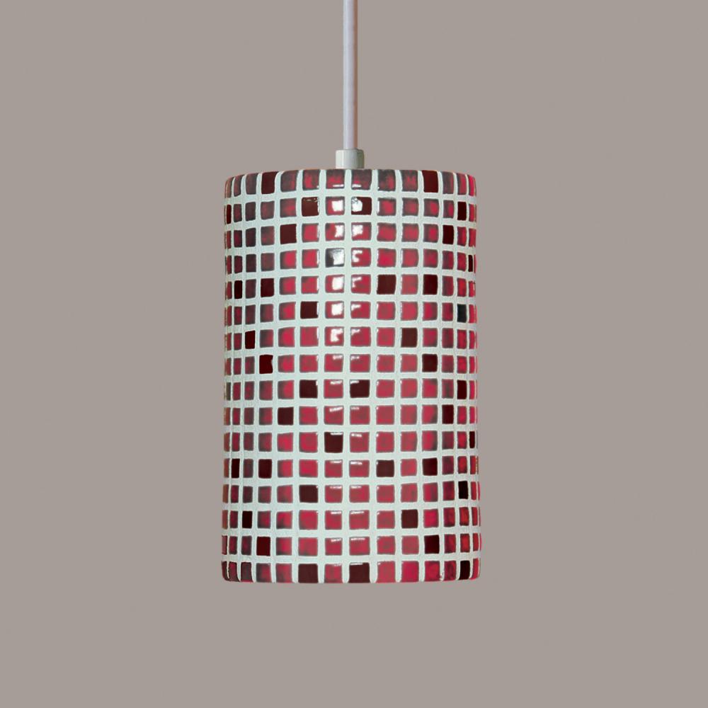 Confetti Pendant Matador Red (White Cord & Canopy)