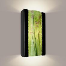 A-19 RE101-BG-MLM - Meadow Wall Sconce Black Gloss and Multi Lime