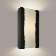 A-19 RE102-MB-WF - Clouds Wall Sconce Matte Black and White Frost
