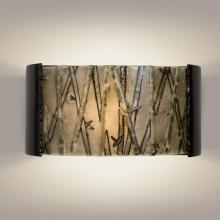 A-19 RE105-BG-MSW-WET - Asia Wall Sconce Black Gloss and Multi Seaweed (Outdoor/WET Location)